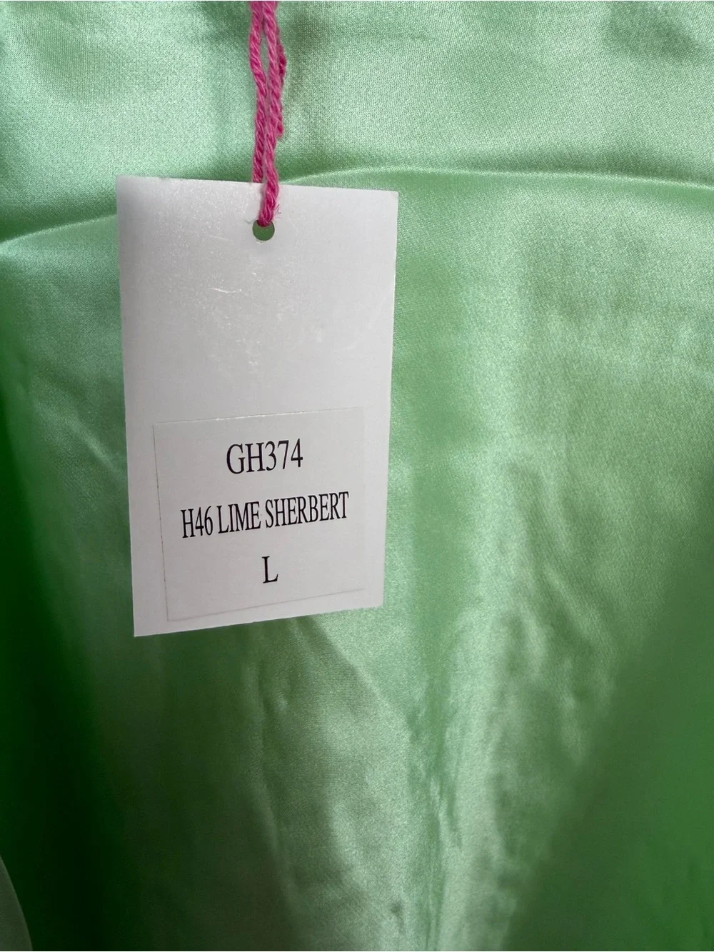 Gold Hawk Lime Sherbet Silk Beaded Cami Tank Top Large NWT Y2K Green - Picture 3 of 4